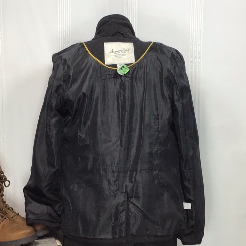 American Rag Charcoal Soft Short Peacoat Jacket Pockets Sz Small - Picture 8 of 13